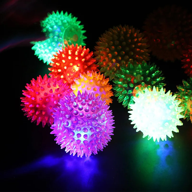 Brinquedo Bola brilhante e divertida com pilha Leleo Pets