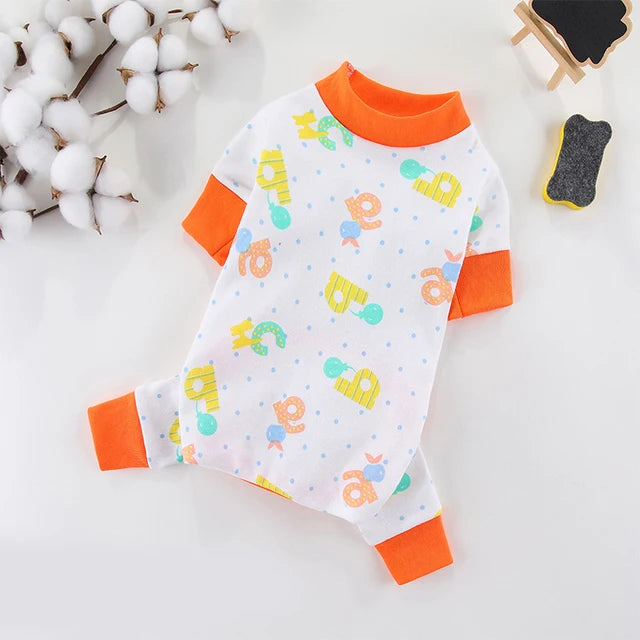Pijaminha quentinho de algodão fofo Leleo Pets
