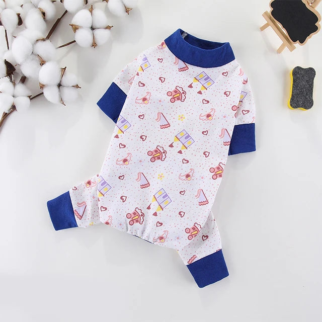 Pijaminha quentinho de algodão fofo Leleo Pets