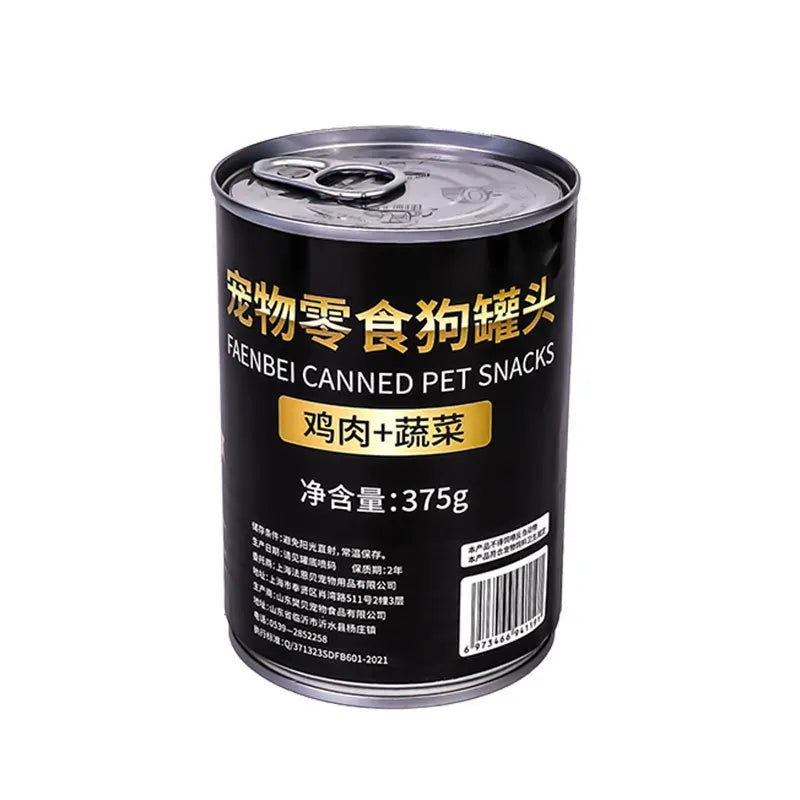 Enlatado premium de carninha ou franguinho para o amiguinho 375g Leleo Pets