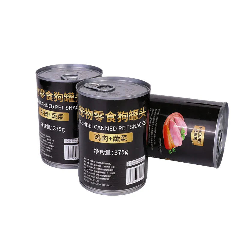 Enlatado premium de carninha ou franguinho para o amiguinho 375g Leleo Pets