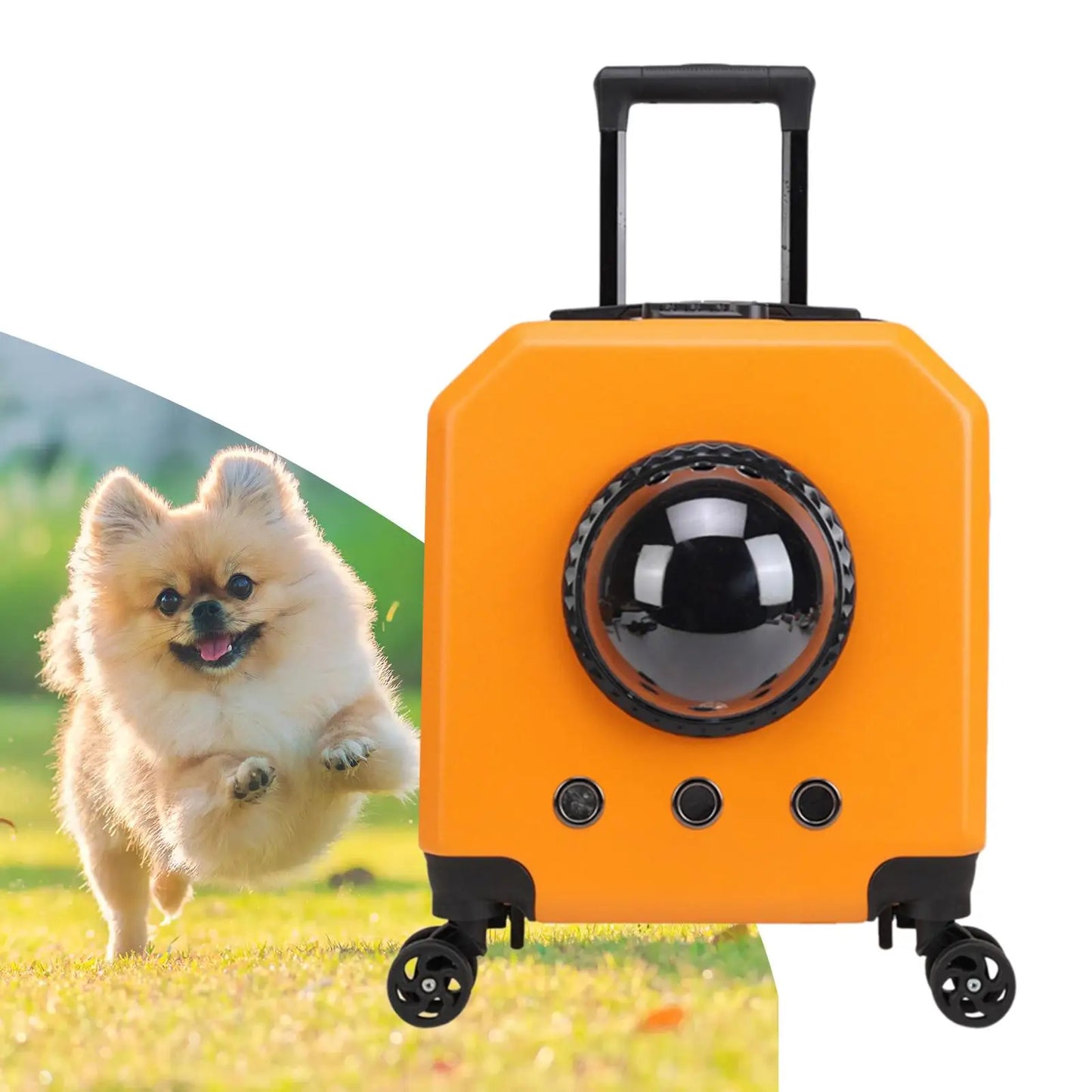 Transportador de viagem para animais de estimação com roda, carrinho para gatos, bagagem para transporte de animais de estimação Leleo Pets