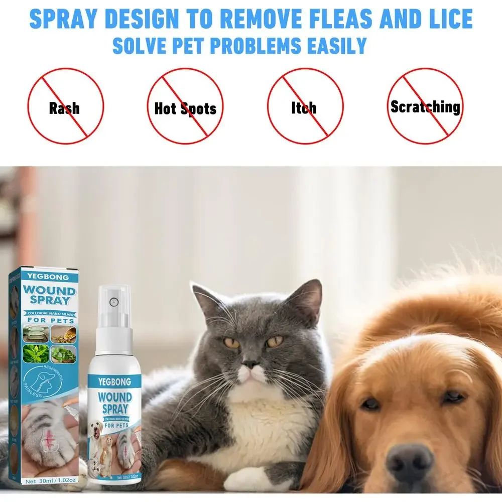 Spray 30ml efeito anti-coceira e alívio na pele - Leleo Pets