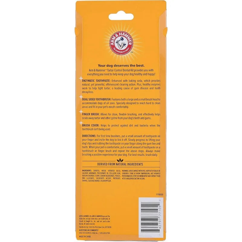 Conjunto de escova de dentes universal com pasta de dente Kit de ferramentas de limpeza para reduzir o acúmulo de placa bacteriana e tártaro Leleo Pets