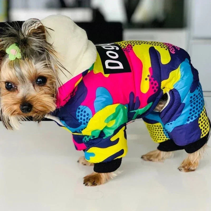 Roupas de inverno para cães de estimação, jaqueta superquente, casaco de algodão grosso, à prova d'água Leleo Pets
