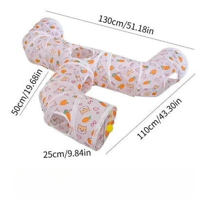 Brinquedo três maneiras de jogar - túnel cubos desmontáveis - Leleo Pets