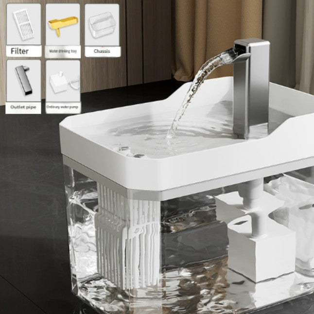 Filtro de água automático circulante com capacidade de 1,5L - Leleo Pets