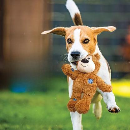 Brinquedo pelúcia KONG com som e corda interna para mastigar - Leleo Pets