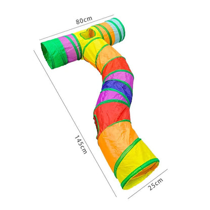 Brinquedo três maneiras de jogar - túnel cubos desmontáveis - Leleo Pets