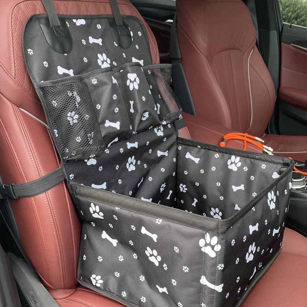 Assento de carro com bolsos de armazenamento eficiente e prático - Leleo Pets