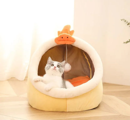 Cama de gato para dormir Bom Soninho - Dobrável - Lavável - Leleo Pets