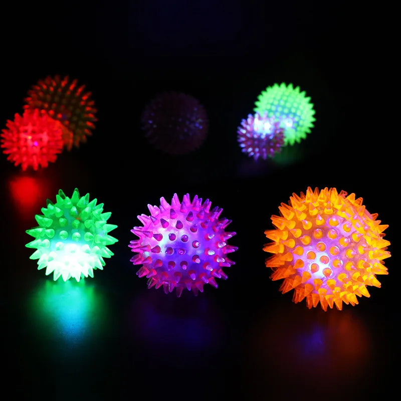 Brinquedo Bola brilhante e divertida com pilha Leleo Pets