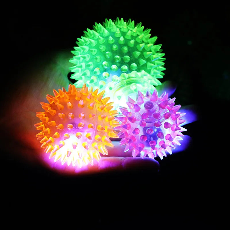 Brinquedo Bola brilhante e divertida com pilha Leleo Pets