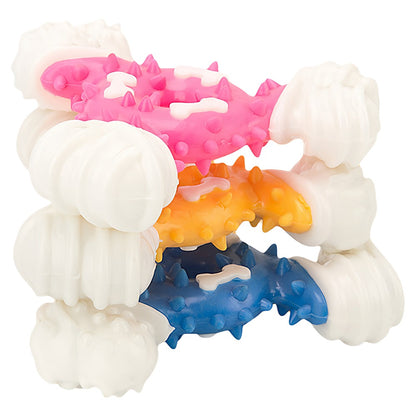 Brinquedo mordedor de osso de nylon revestido de TPR - Leleo Pets