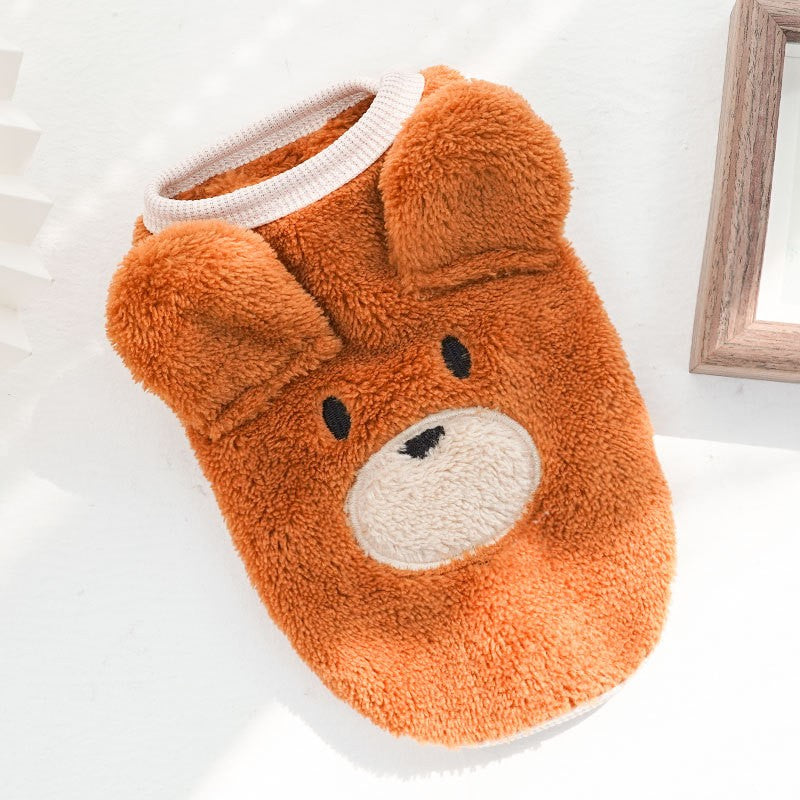 Roupinha fofa inverno para cães pequenos e gatos Leleo Pets