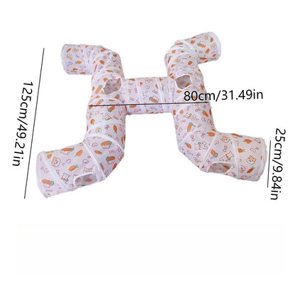 Brinquedo três maneiras de jogar - túnel cubos desmontáveis - Leleo Pets