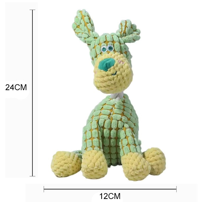 Brinquedo de pelúcia com som fofinho e macio resistente à mordida - Leleo Pets