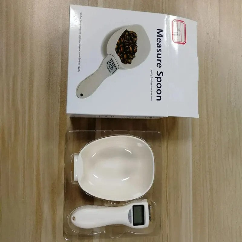 Colher digital medidor dosador balança de comida eletrônica com display LED - Leleo Pets