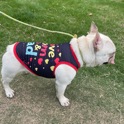 Coletinho regata com diversas estampas de amor e carinho a escolha - Leleo Pets