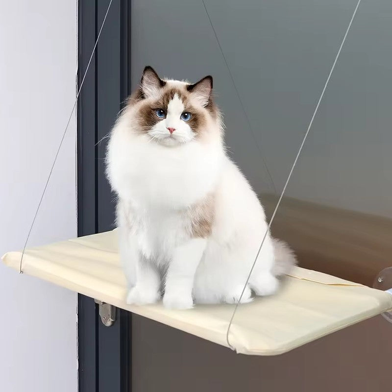 Rede macia preta montada com segurança muito prática - Leleo Pets
