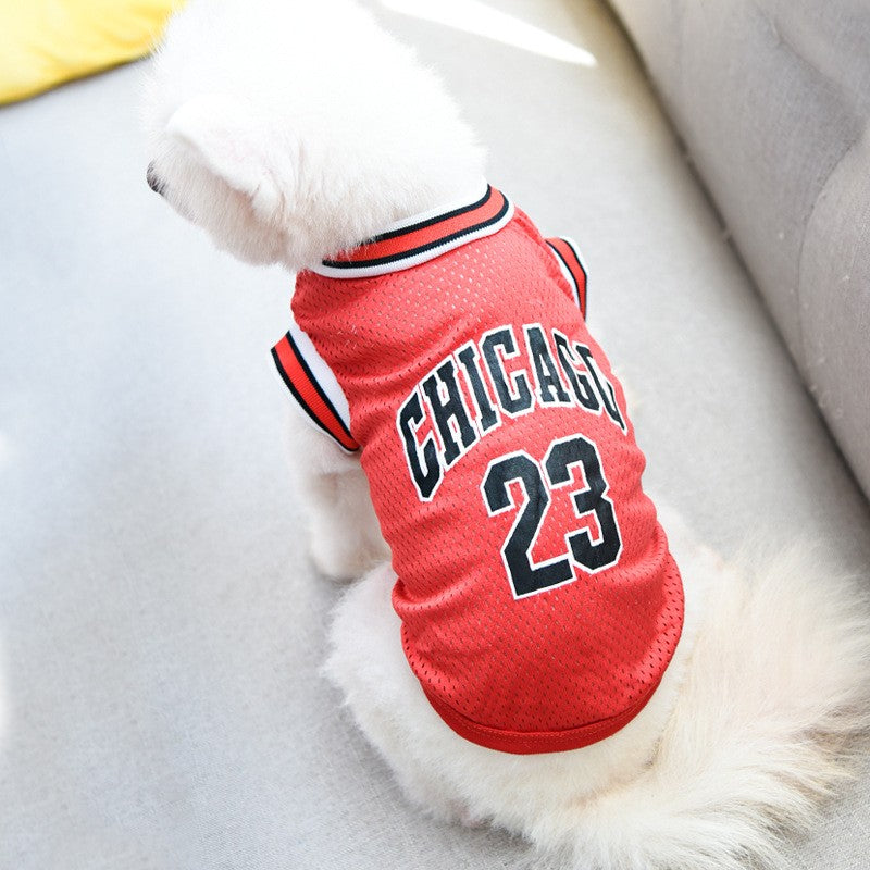 Camiseta respirável de basquete Chicago de alta qualidade para verão - Leleo Pets