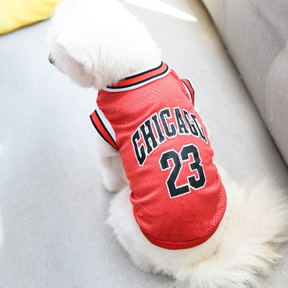 Camiseta respirável de basquete Chicago de alta qualidade para verão - Leleo Pets