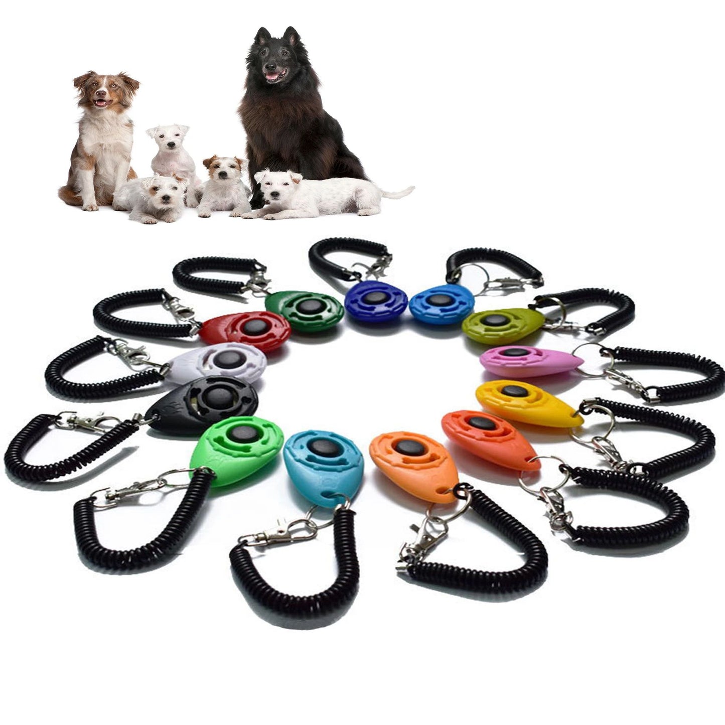 Clicker adestramento com som e pulseira ajustável - Leleo Pets
