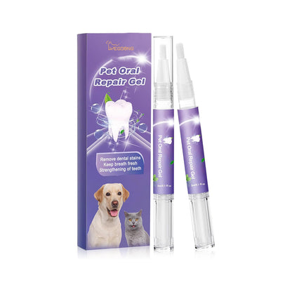 Kit 2 Gels Premium de reparação dentária com efeito de clareamento e brilho - Leleo Pets