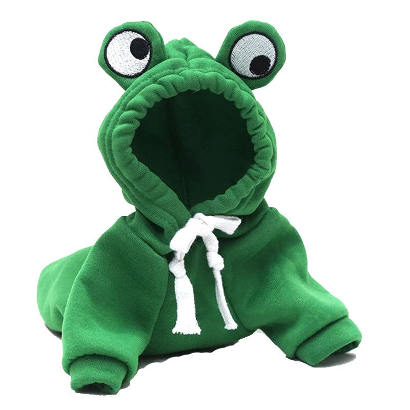 Moletom muito quentinho e fofinho "O Sapinho" serve para gatos ou cachorros - Leleo Pets