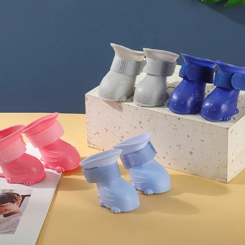 Botinha anti derrapante de silicone impermeável Leleo Pets