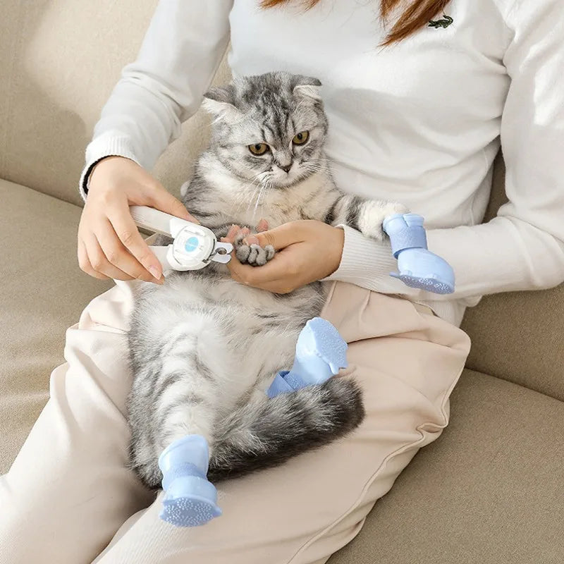 Botinha anti derrapante de silicone impermeável Leleo Pets