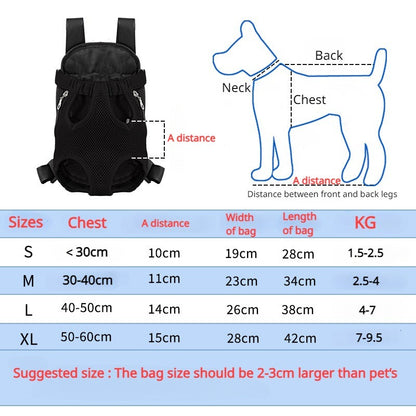 Mochila portátil ombro duplo respirável - Leleo Pets