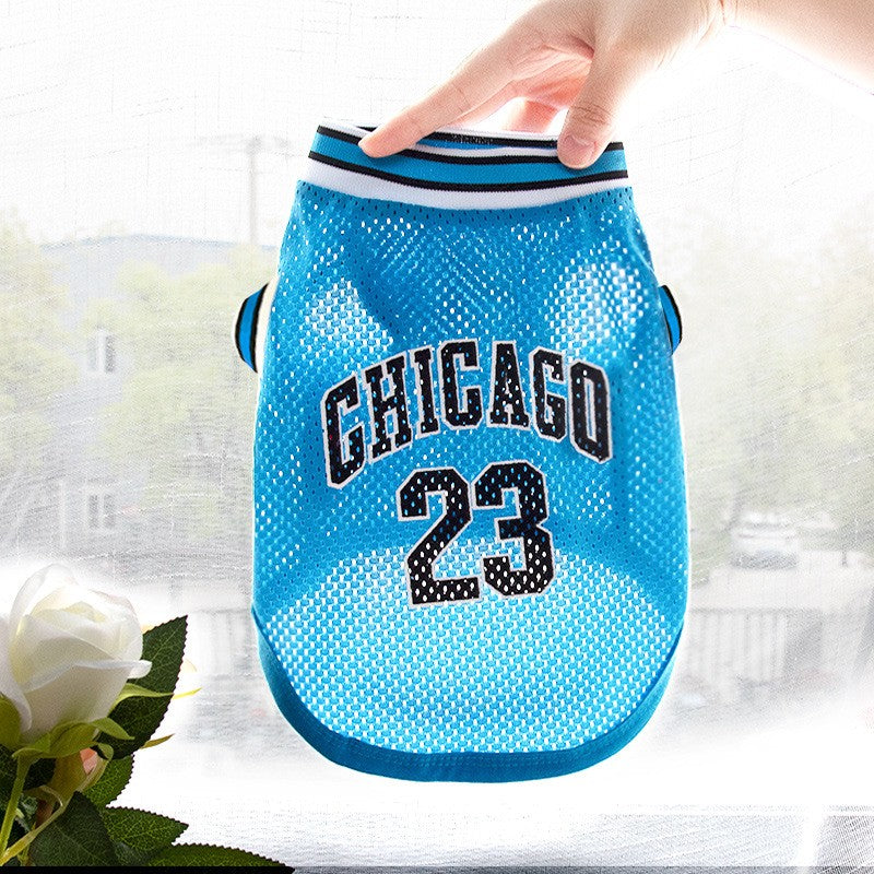 Camiseta respirável de basquete Chicago de alta qualidade para verão - Leleo Pets