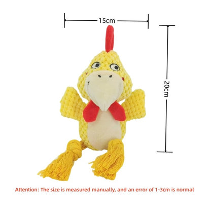 Brinquedo pelúcia indestrutível para mastigar com som estridente - Leleo Pets