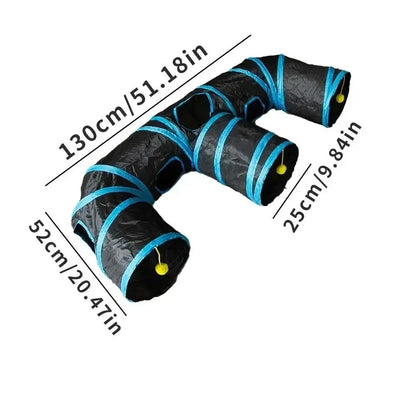 Brinquedo três maneiras de jogar - túnel cubos desmontáveis - Leleo Pets