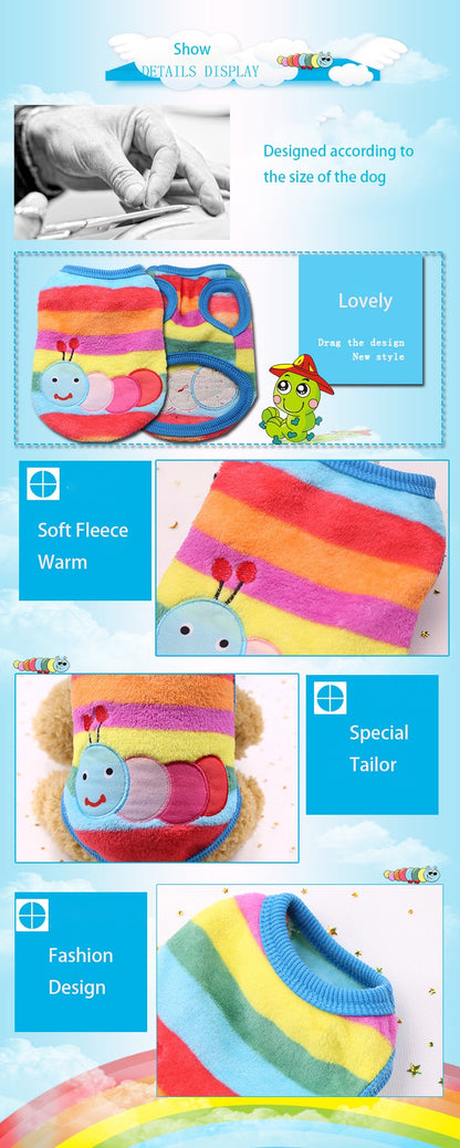 Roupinha fofa inverno para cães pequenos e gatos Leleo Pets