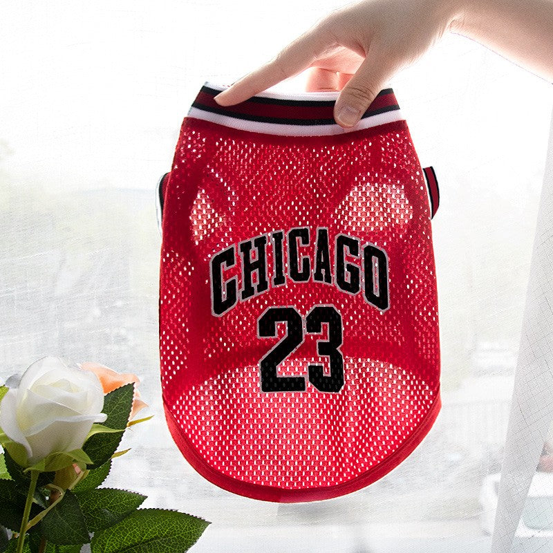 Camiseta respirável de basquete Chicago de alta qualidade para verão - Leleo Pets