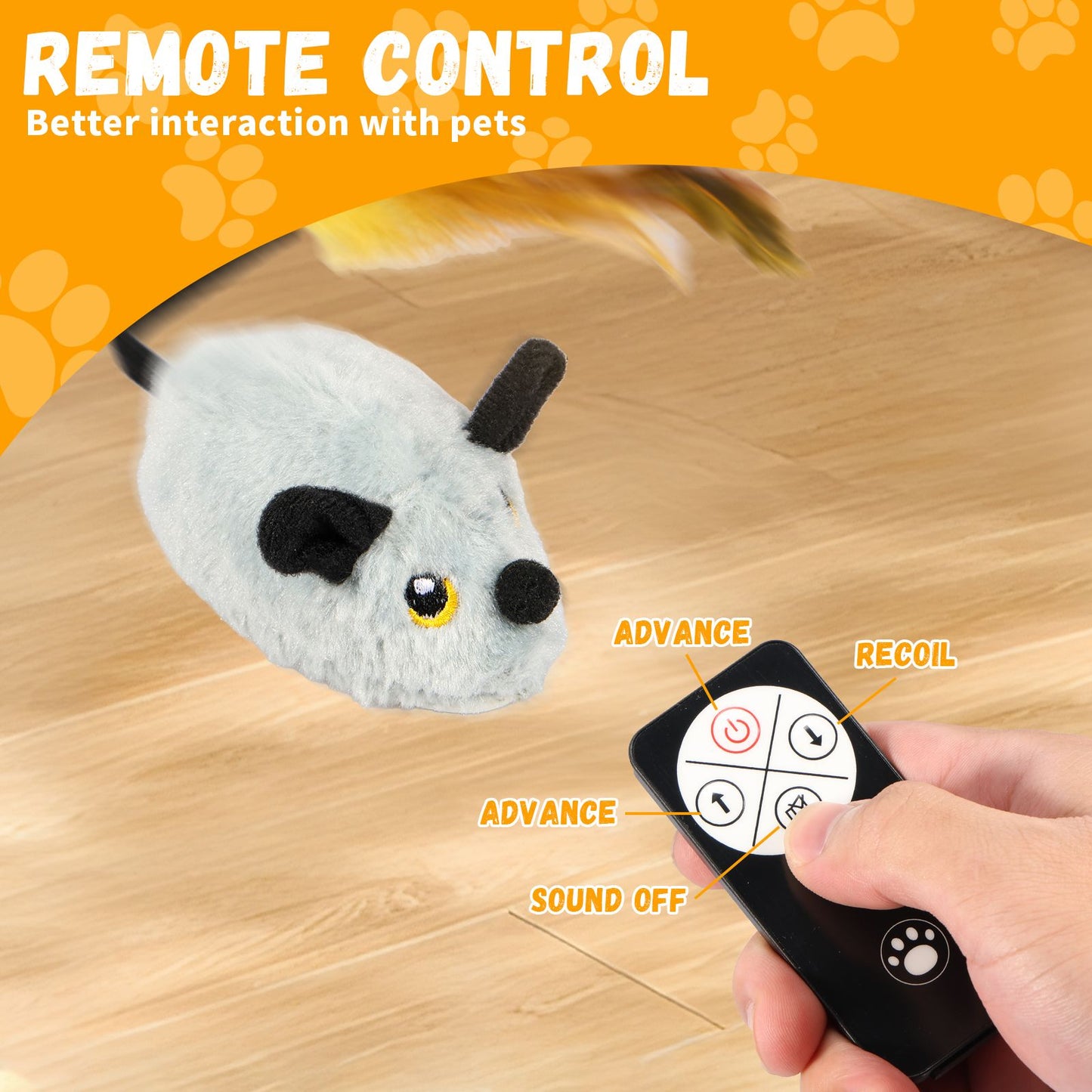 Controle - Gato mouse interativo brinquedo - Leleo Pets