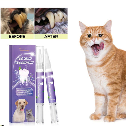 Kit 2 Gels Premium de reparação dentária com efeito de clareamento e brilho - Leleo Pets