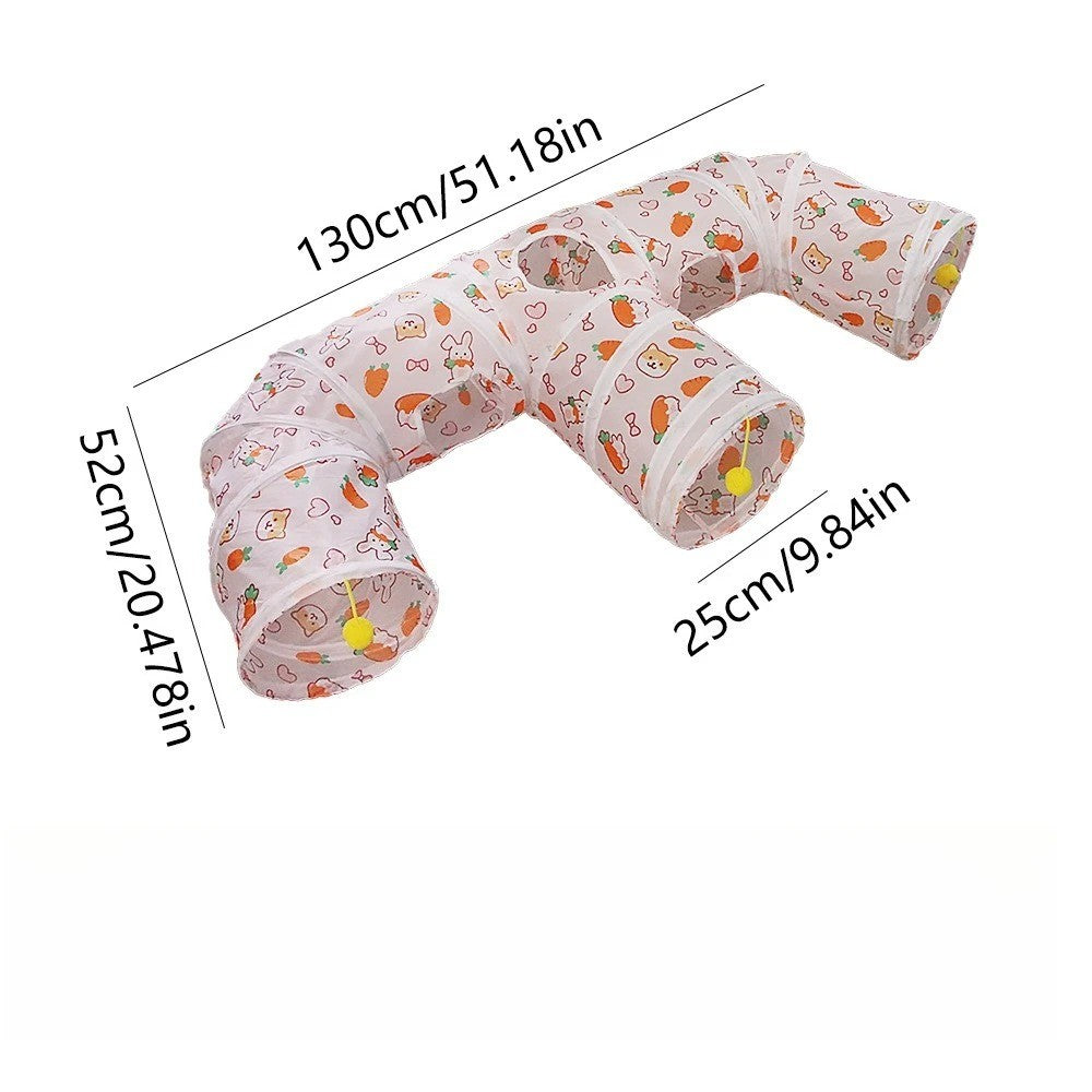 Brinquedo três maneiras de jogar - túnel cubos desmontáveis - Leleo Pets