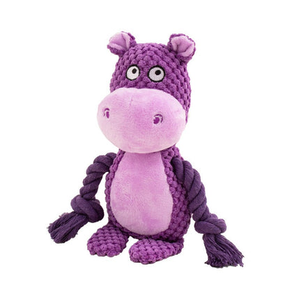 Brinquedo pelúcia indestrutível para mastigar com som estridente - Leleo Pets