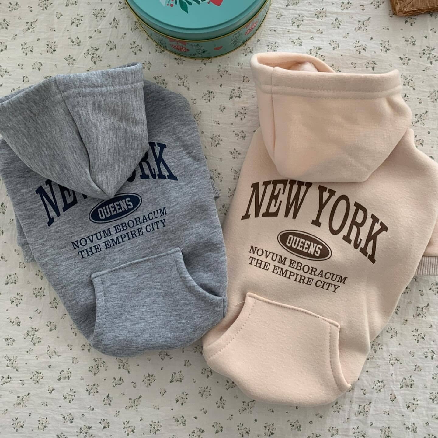 Moletom New York muito estiloso quentinho e confortável - Leleo Pets