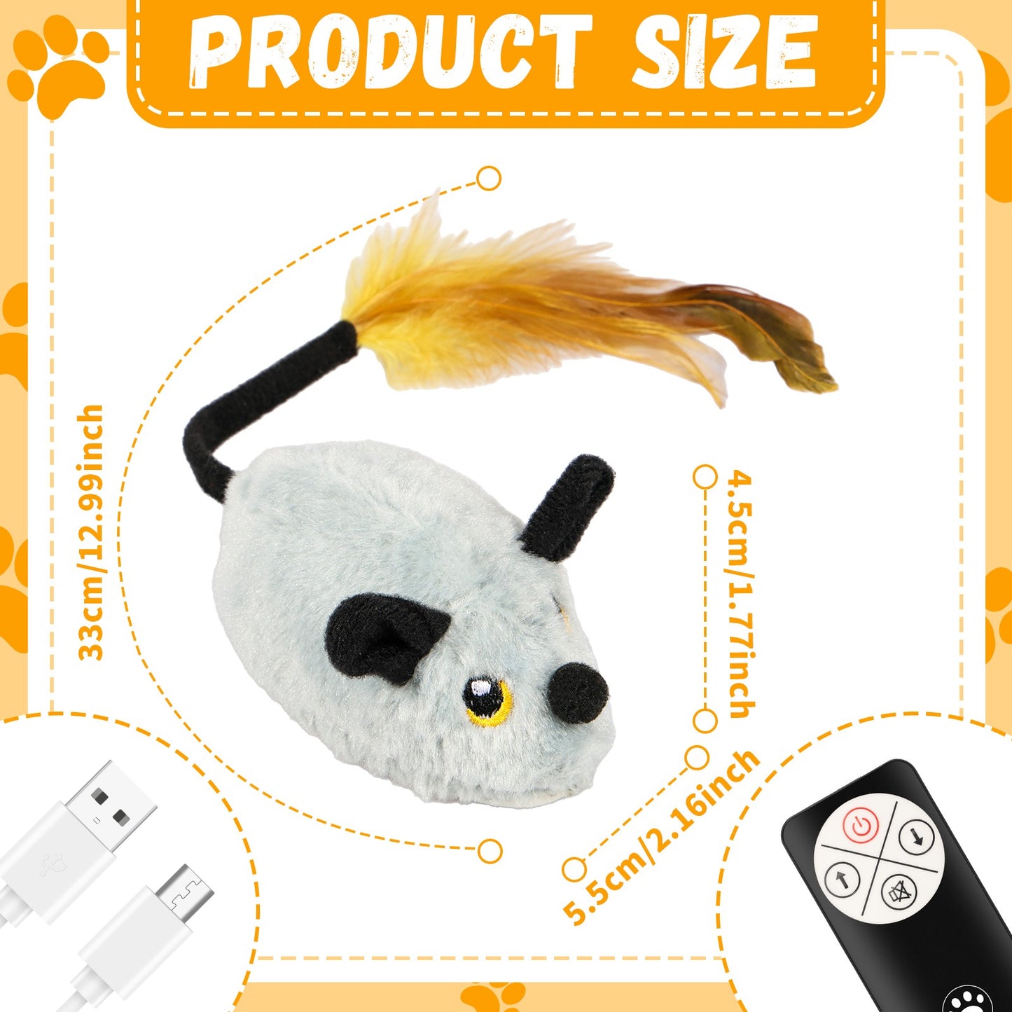 Controle - Gato mouse interativo brinquedo - Leleo Pets