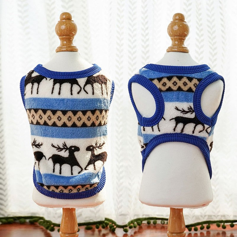 Roupinha fofa inverno para cães pequenos e gatos Leleo Pets