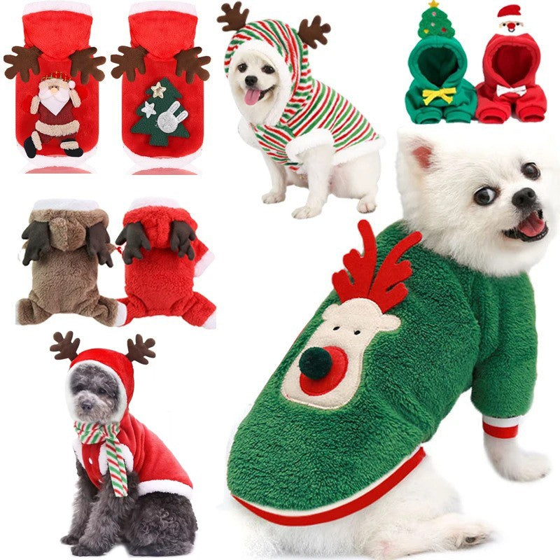 Suéter quentinho para o natal inverno quente roupas para animais de estimação para cães pe