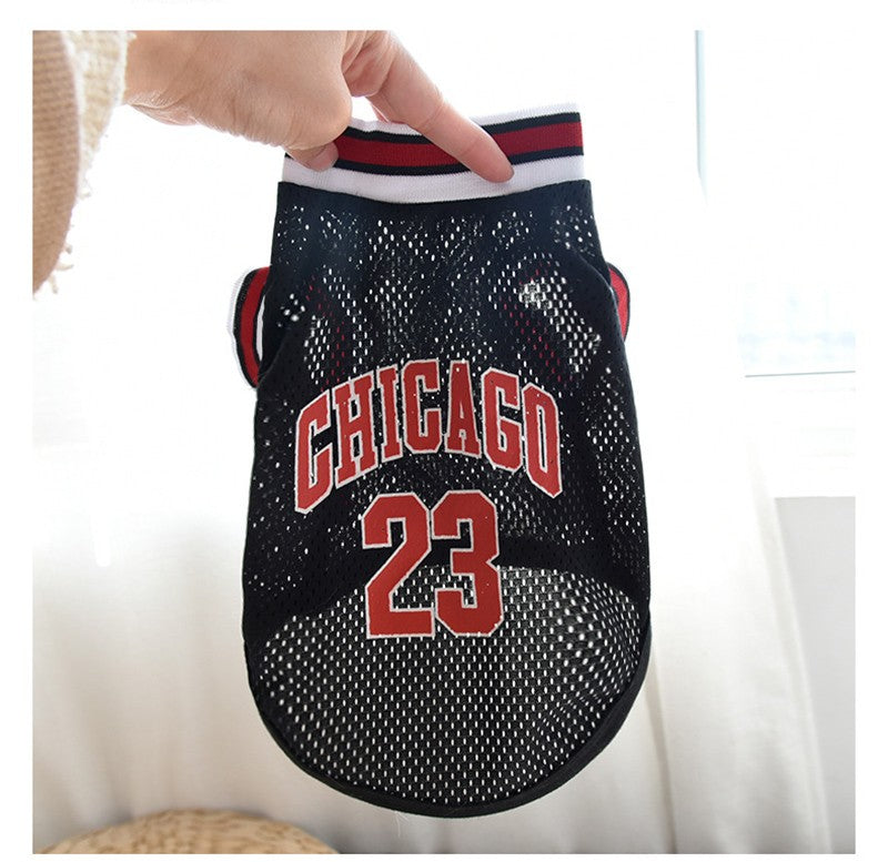 Camiseta respirável de basquete Chicago de alta qualidade para verão - Leleo Pets