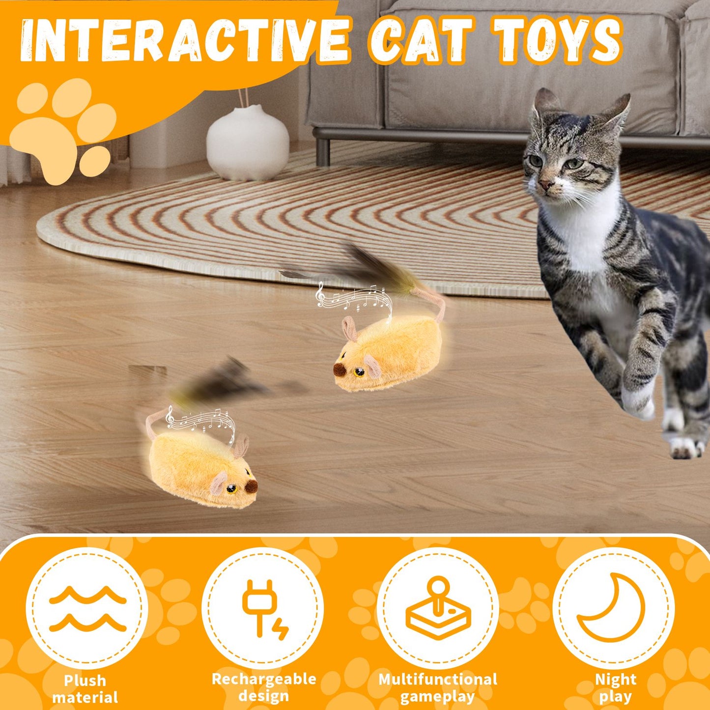 Controle - Gato mouse interativo brinquedo - Leleo Pets