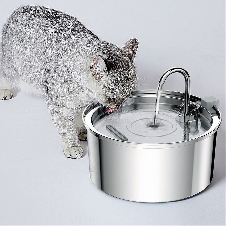 Filtro de água de aço inoxidável automático e com sensor inteligente 3L - Leleo Pets