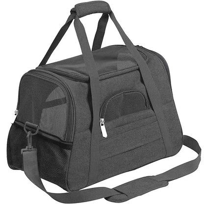 Mochila transportadora Mala gato Tapete Fofo respirável Muitos Bolsos Leleo Pets
