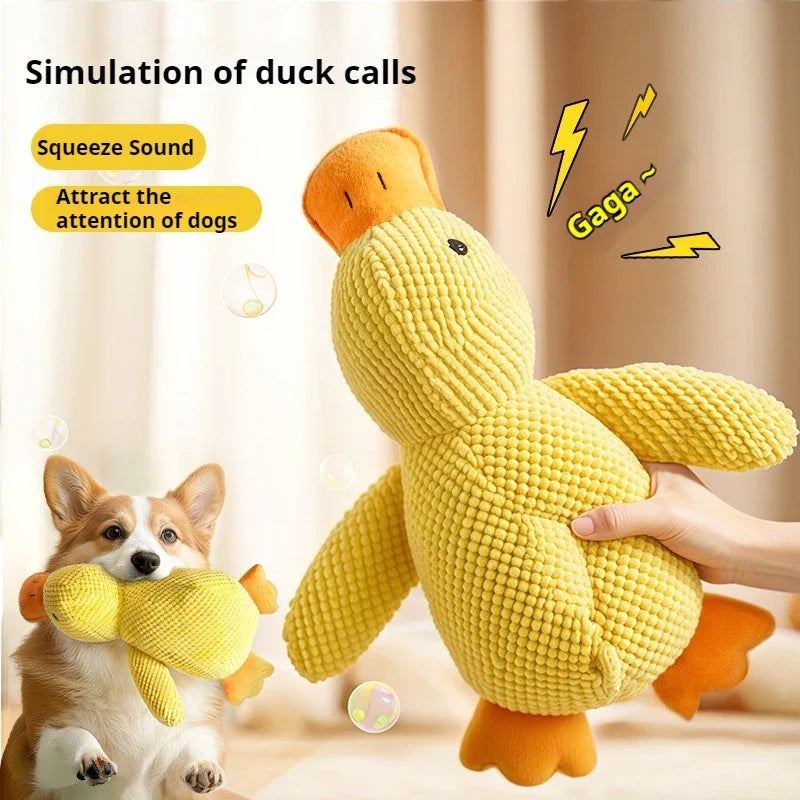 Brinquedo Patinho Fofo Interativo Resistente com Som Leleo Pets